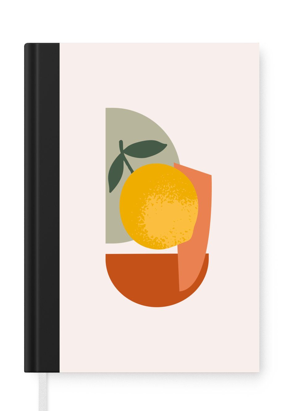 MuchoWow Notizbuch Zitrone - Früchte - Farben, Journal, Merkzettel, Tagebuch, Notizheft, A5, 98 Seiten, Haushaltsbuch