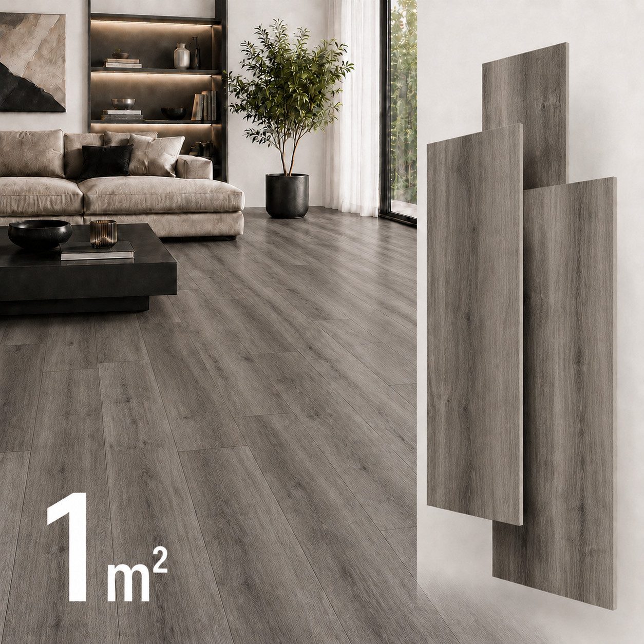 Berti Graf Designboden SPC Vinylboden 5 mm Klick wasserfest mit Trittschalldämmung, kleberfrei, pflegeleicht