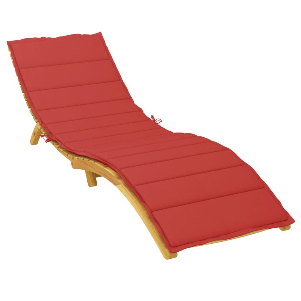 vidaXL Sitzauflage Sonnenliegen-Auflage Rot 200x70x3 cm Oxford-Gewebe, (1 St)