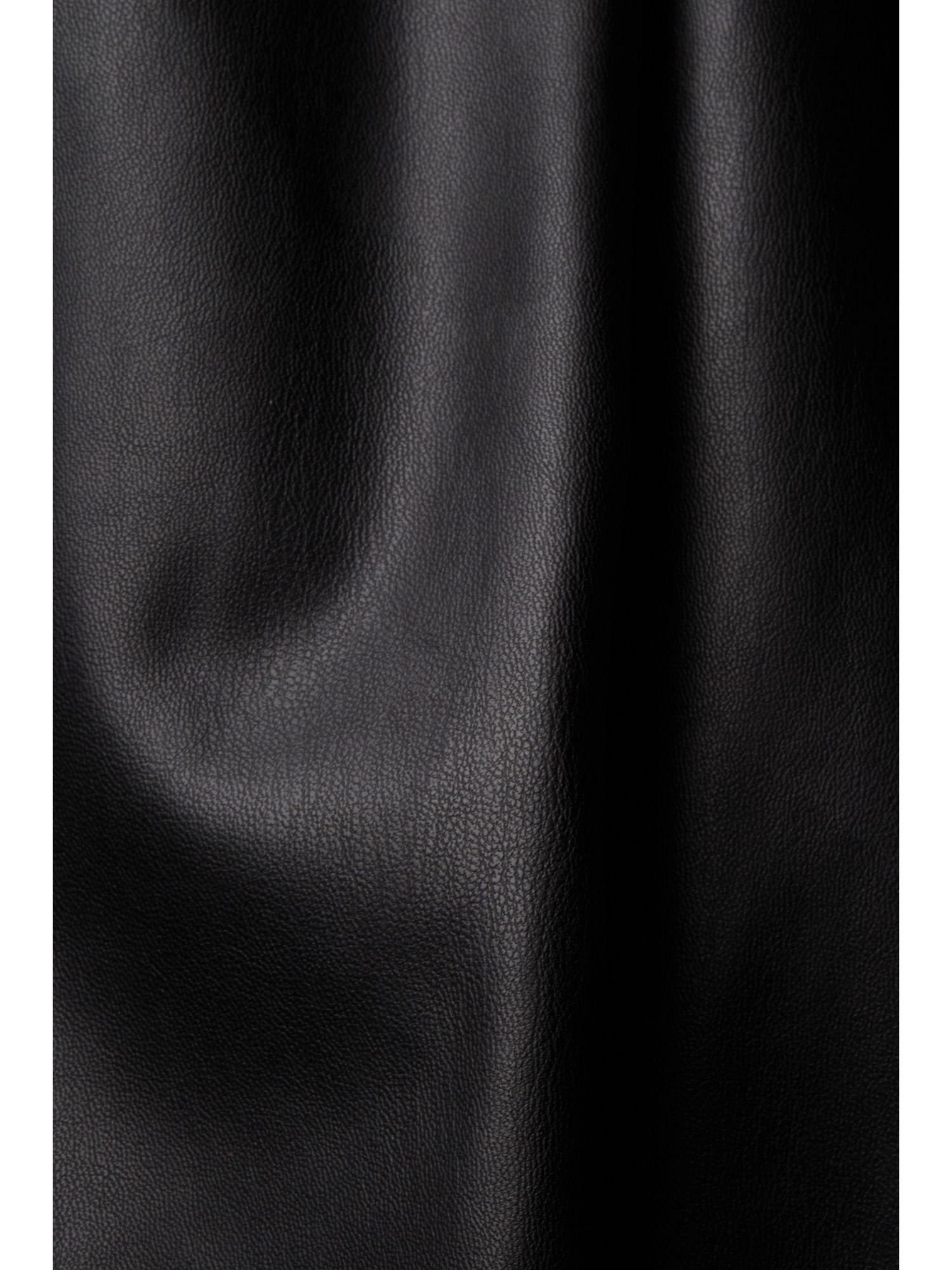 Esprit Collection 7/8-Hose Cropped-Hose in Lederoptik BLACK