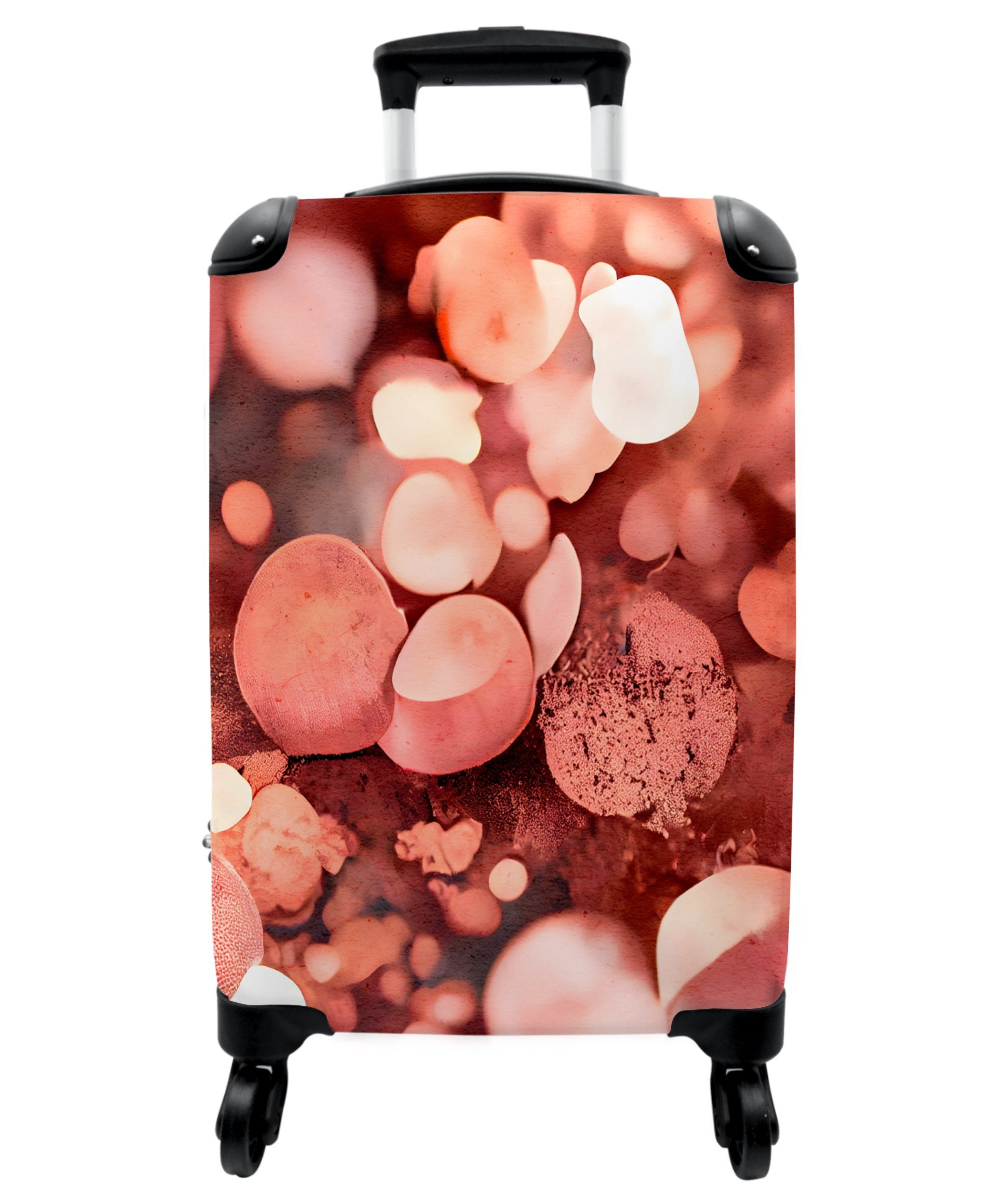 NoBoringSuitcases.com© Handgepäckkoffer 55x35x20cm Abstrakt - Glitzer - Rosa - Luxus, 4 Rollen, Handgepäck Trolley Rollkoffer Kleine Reisekoffer mit 4 Rollen - Cabin | Handgepäck-Koffer