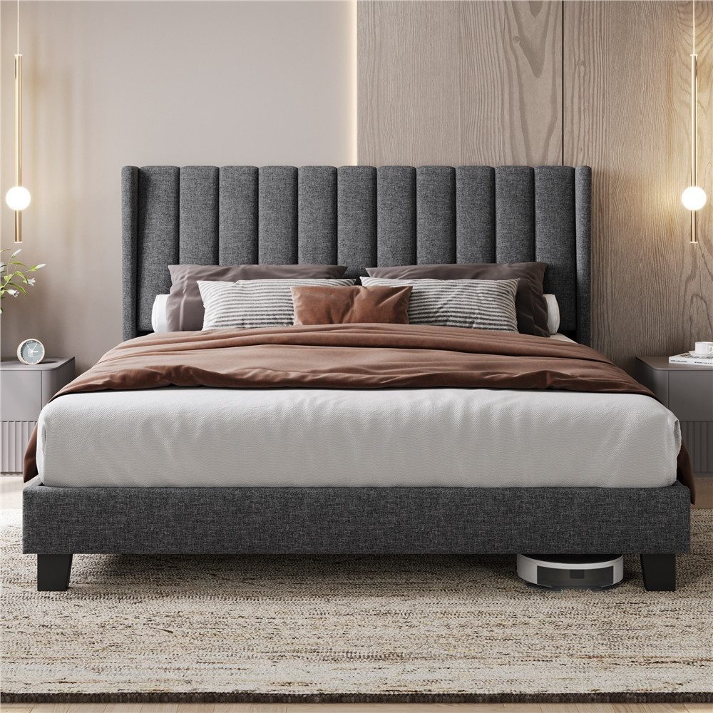 Yaheetech Polsterbett 140/160 x 200 cm, Doppelbett Familienbett Bettgestell günstig online kaufen