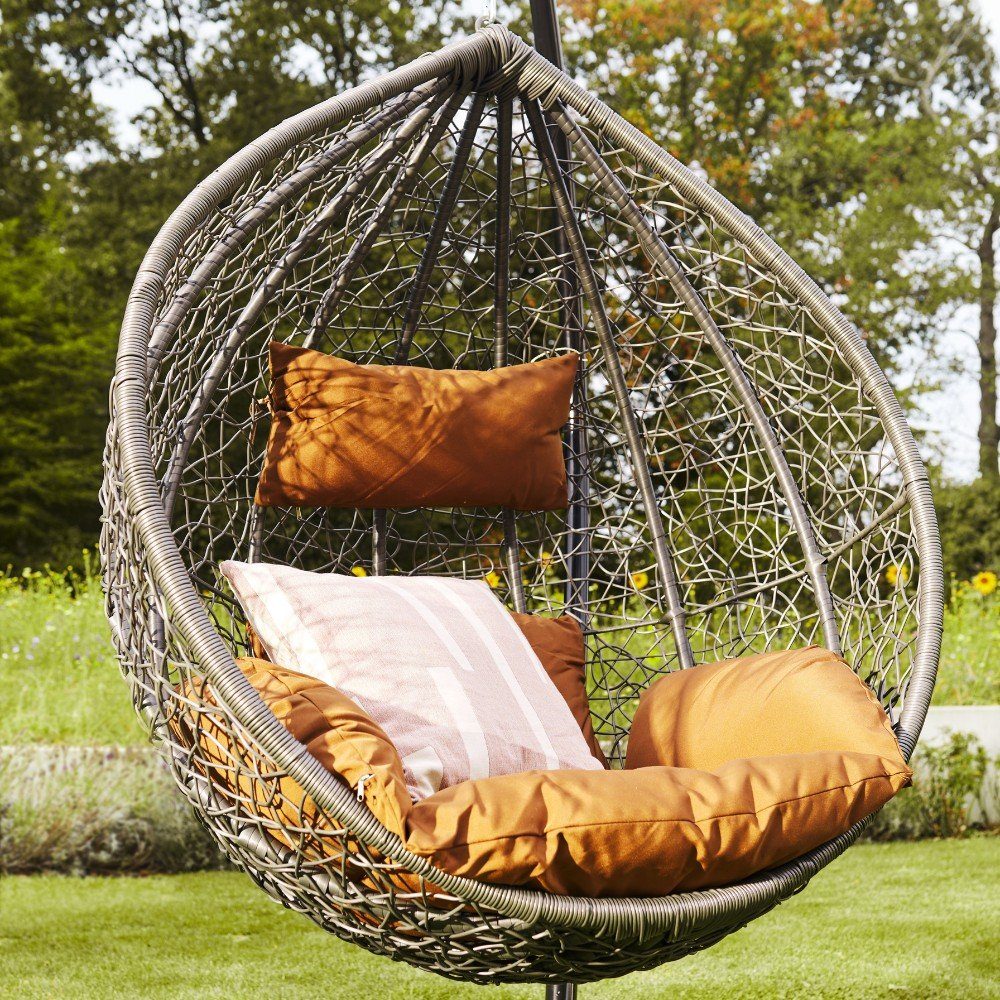 Auflagekissen CIELO DELUXE Kissenbezug HOME Polyester Hängesessel Polyrattan waschbaren Kissen, St), (1 aus