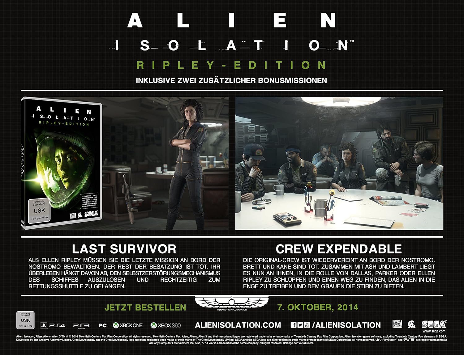 Alien Isolation: Ripley Edition Playstation 3 Playstation 3, Komplett in Deutsch