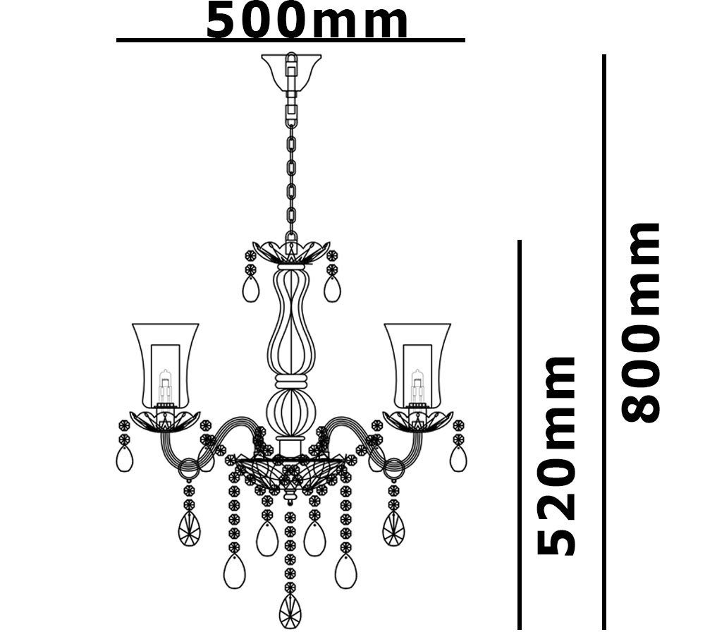 Kristall 5xG9 Kürzbar), wechselbar, Glas Champagner beliebig, Weiß Hängelampe und Edle Gold Deckenleuchte Lichtfarbe Schirmchen Lewima 80cm(H, Ø50cm, Stärke Kronleuchter Leuchtmittel Pendellampe Pendelleuchte Hängeleuchte Deckenlampe