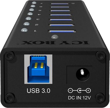 ICY BOX ICY 7-Port USB 3.0 Hub mit USB Ladeport Computer-Adapter