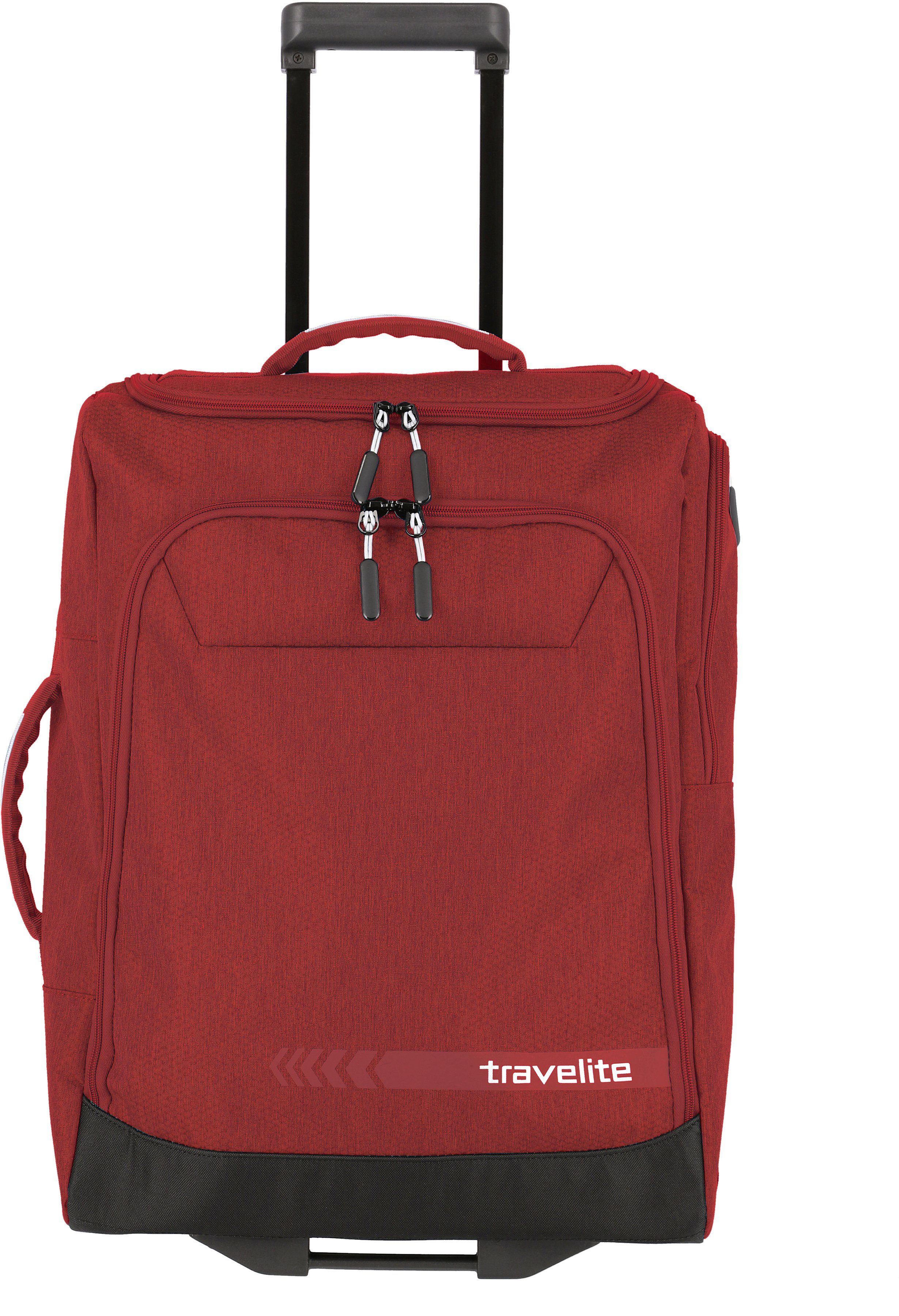 Rollen, travelite 55 Weichgepäck-Trolley 2 cm, Trolleyfunktion Off Rot S, Kick mit