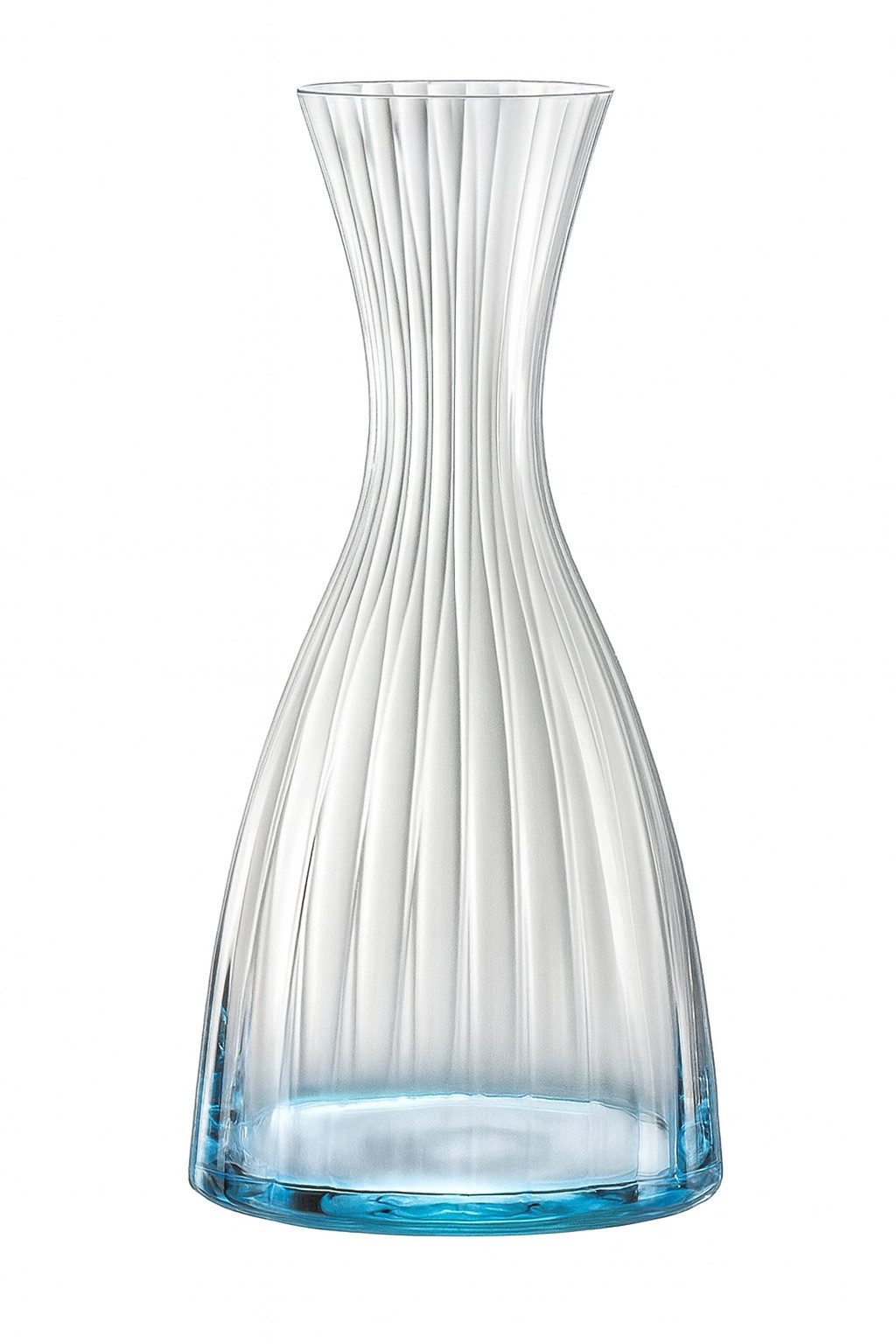 Crystalex Karaffe Kate Optic Karaffe rosa/pink / blau /grün / gelb oder lila, (Einzelteil, 1-tlg., 1 x Karaffe), besondere Glanz, farbig, Kristallglas, geriffelt