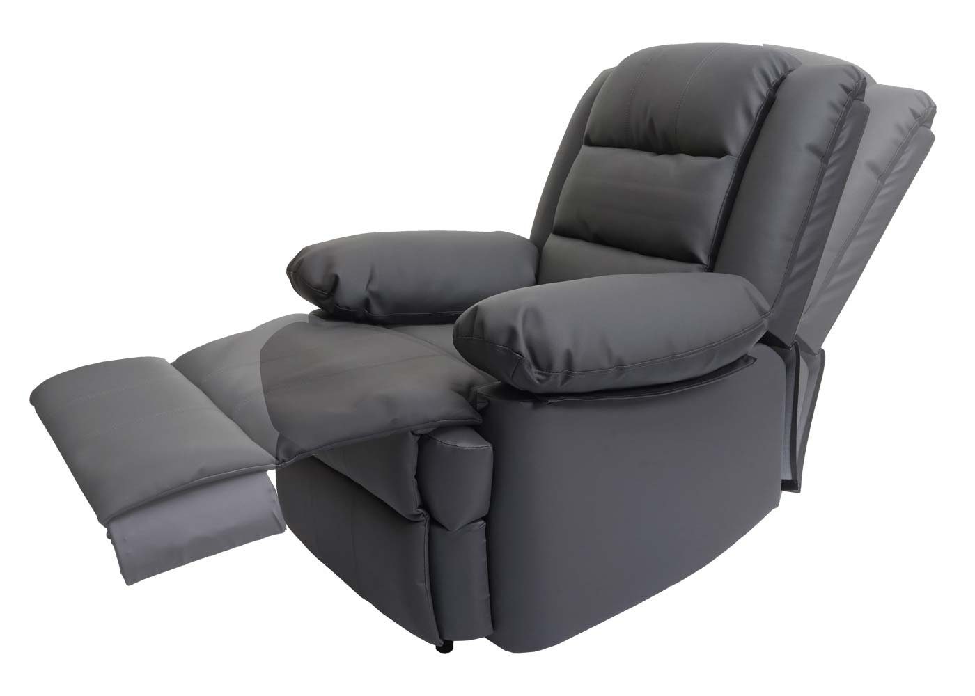 Verstellbare MCW MCW-G15, 165 cm, Rückenfläche, Fußstütze grau verstellbar, Liegefunktion Liegefläche: TV-Sessel