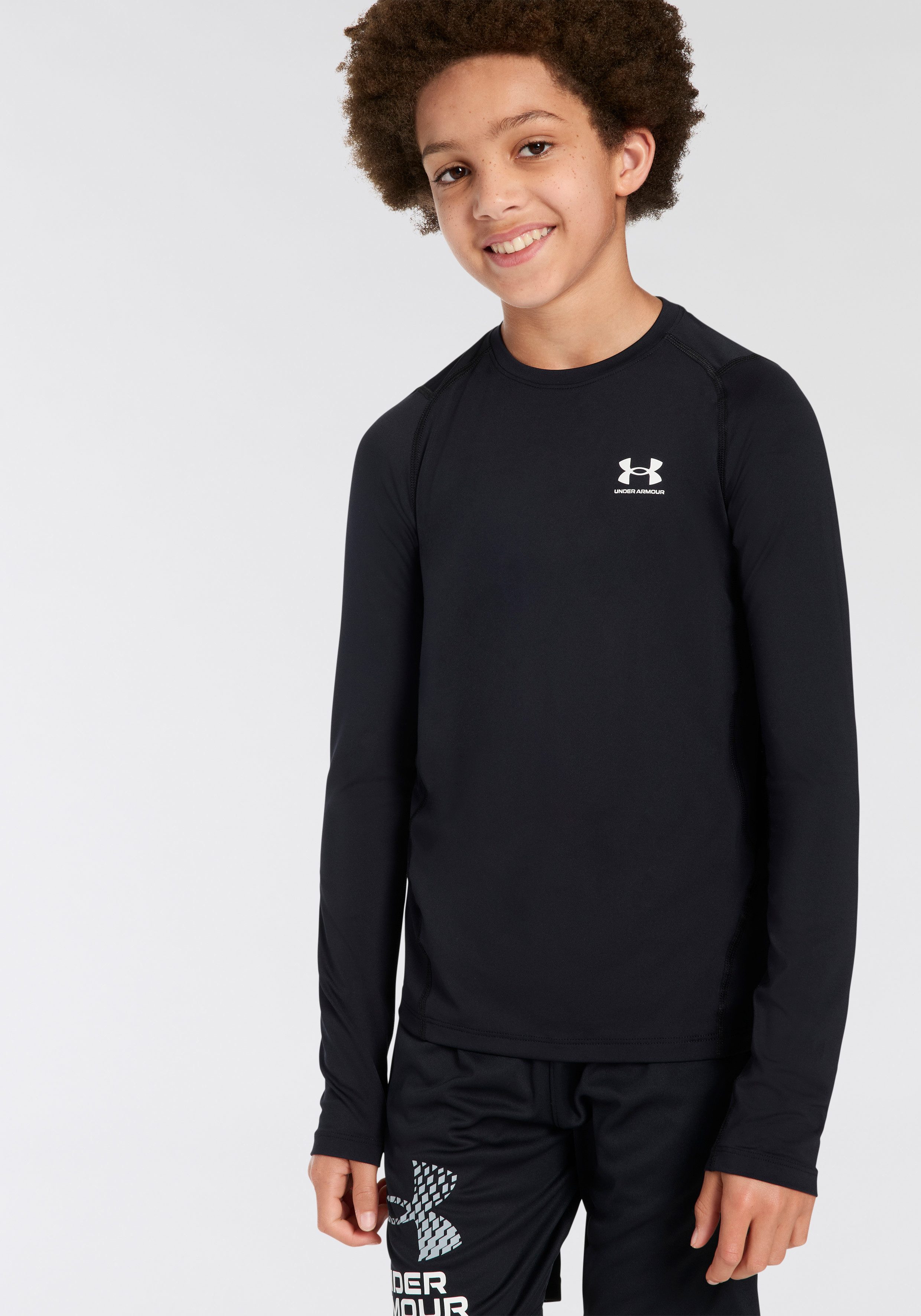 Under Armour® Trainingsshirt UA HG ARMOUR LS mit ergonomischen Flatlock-Nähten, leichtes Material mit Elasthan