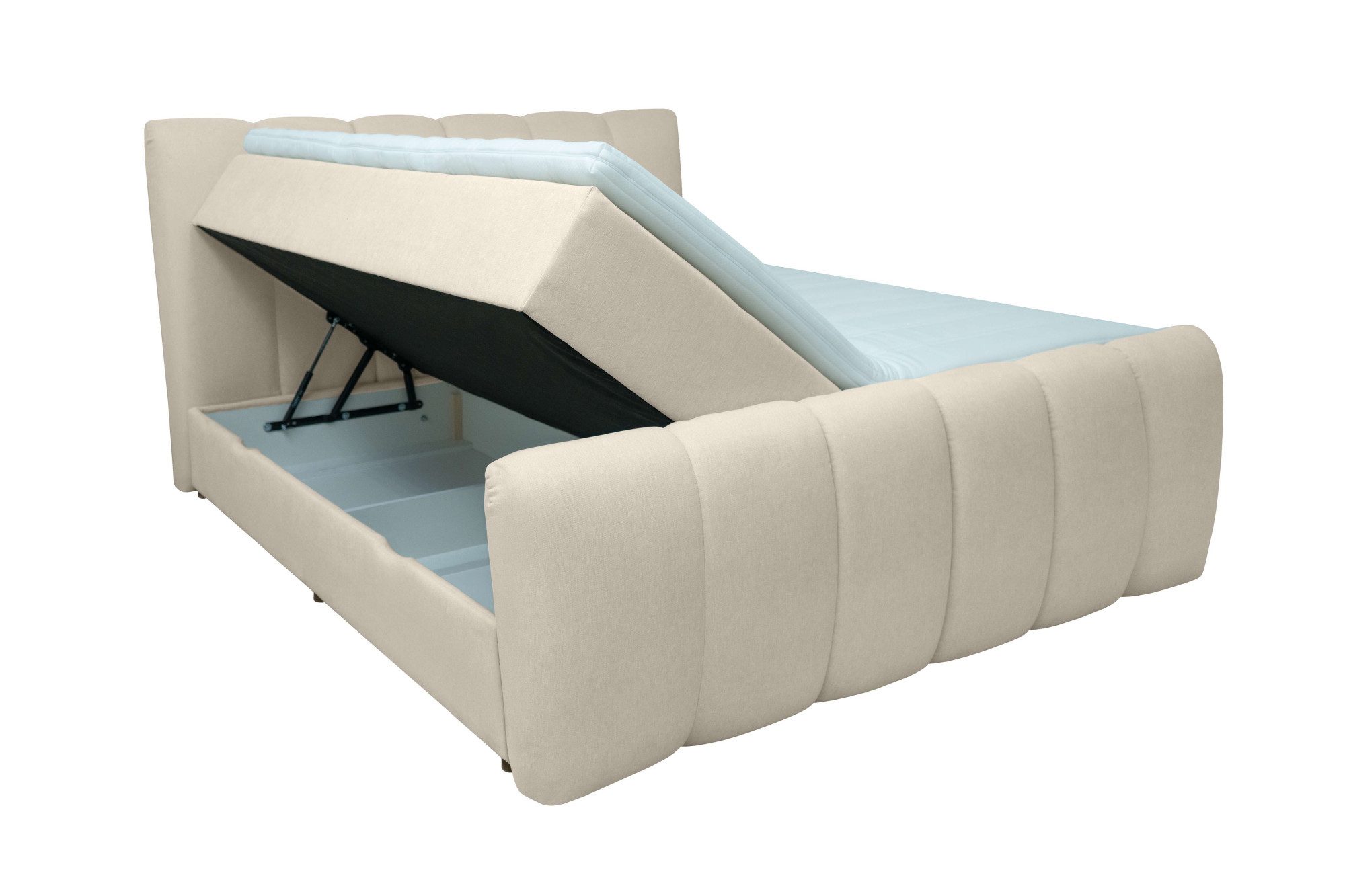 OTTO home Boxbett DORA, Doppelbett inkl. Bettkasten, Federkernbett, Breiten: 160, 180 cm, Boxbett: 5-Z-Taschenfederkern im Unterbau, Härtegrad 3, inkl. Topper