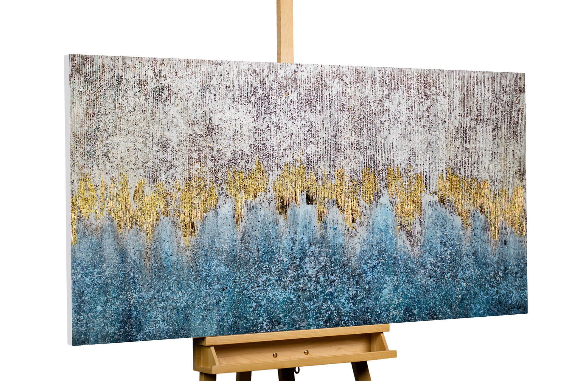 KUNSTLOFT Gemälde Ambivalenz 140x70 cm, Leinwandbild 100% HANDGEMALT Wandbild Wohnzimmer