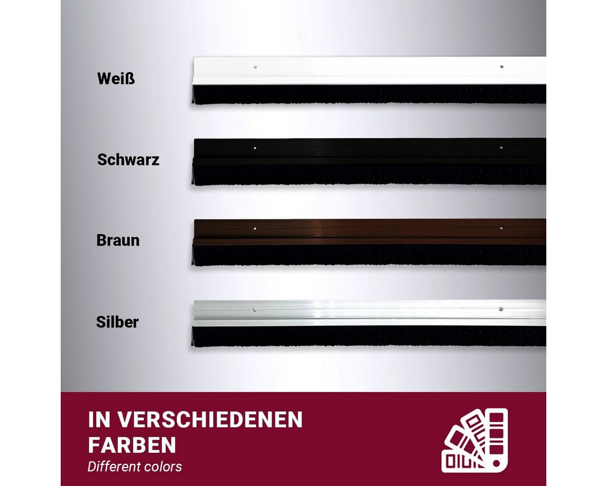Thumbnail - HOOZ Türbodendichtung Türdichtung Aluminium 100 cm (kürzbar) aluminium, L: 100 cm, (1-St), Aluminium