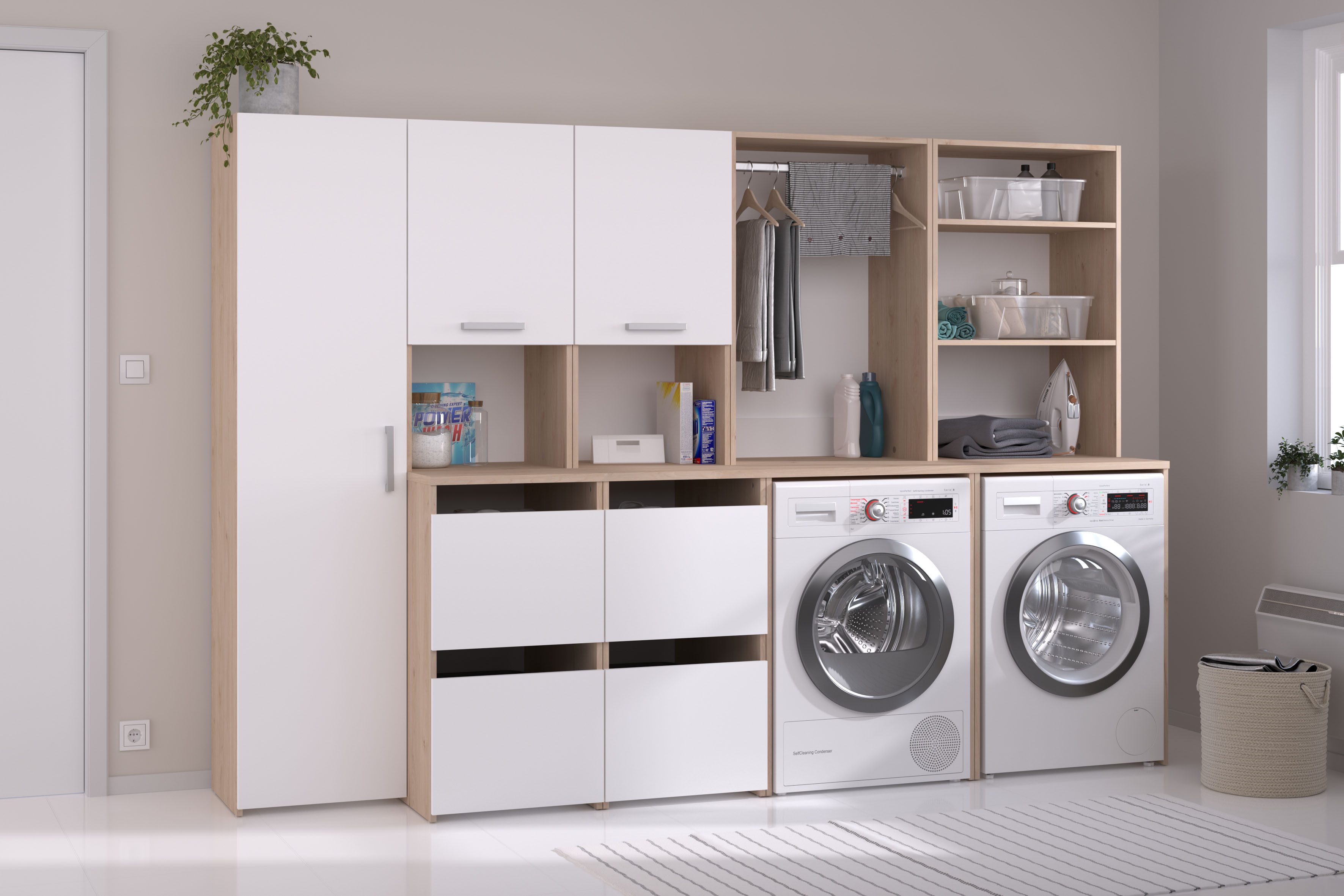 Parisot Mehrzweckschrank-Set Laundry 1, (Komplett-Set, 4-St) – Bild 2 von 5
