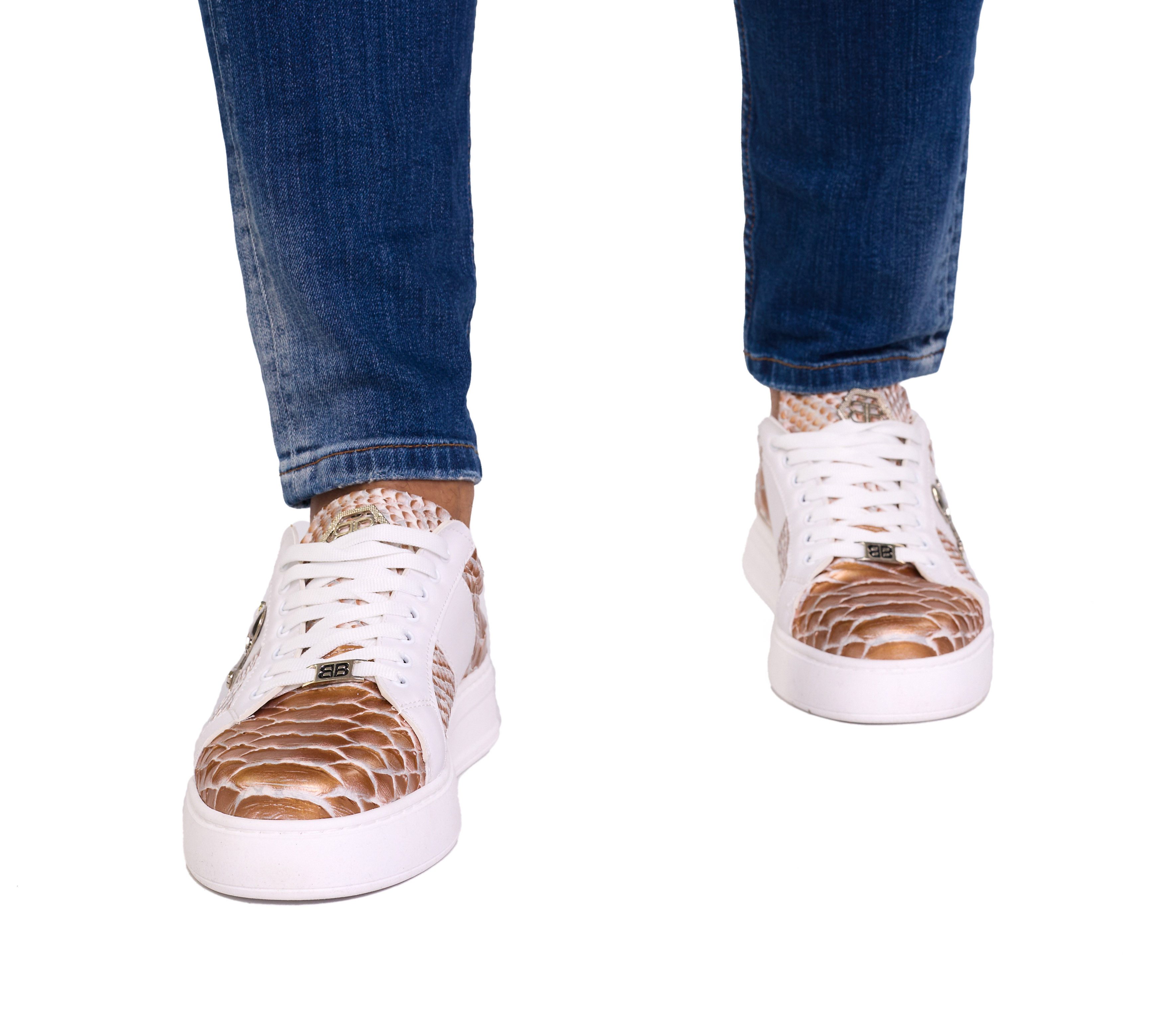 TAMBOGA Seaker mit Totenkopf und Schlangenmuster Weiß 44 Sneaker Torenkopf, günstig online kaufen