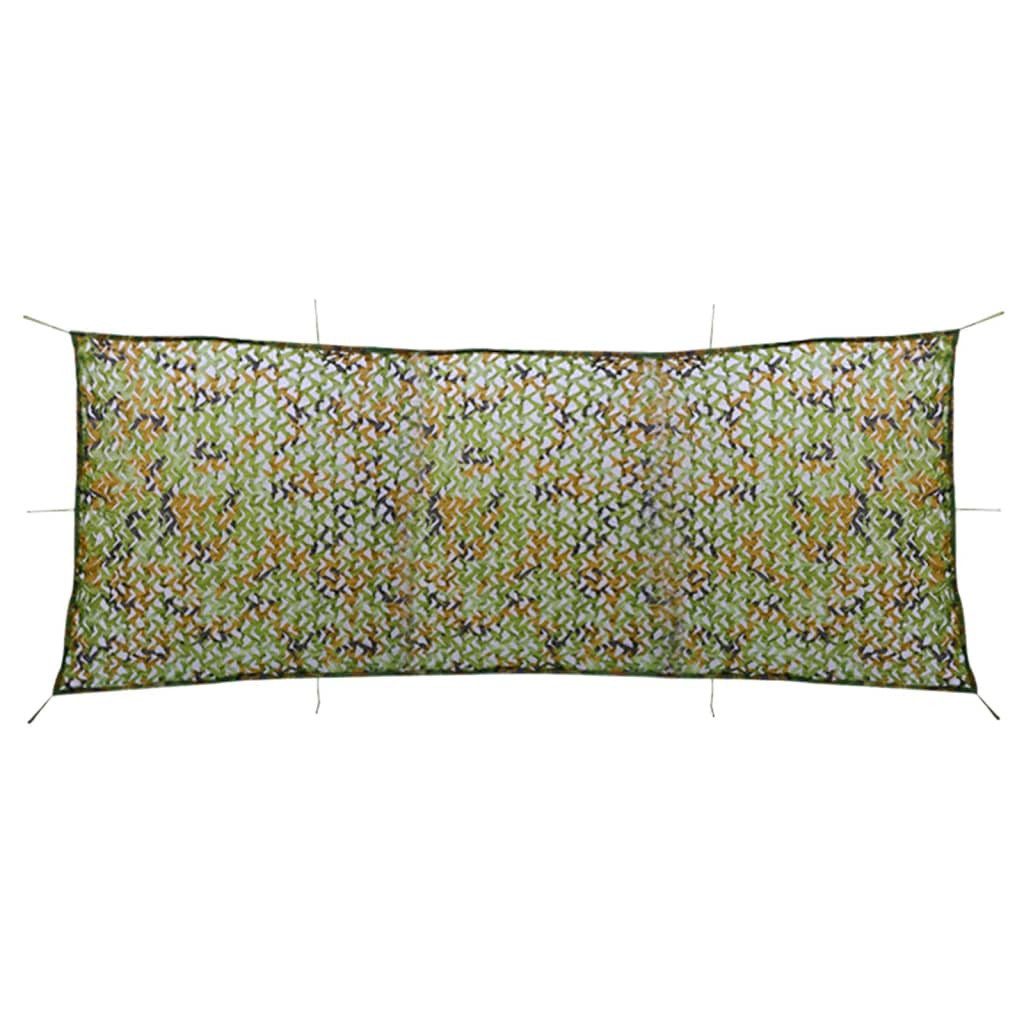 Sonnensegel 150 x 500 cm Tarnnetz mit Aufbewahrungstasche 1,5x5 m Grün