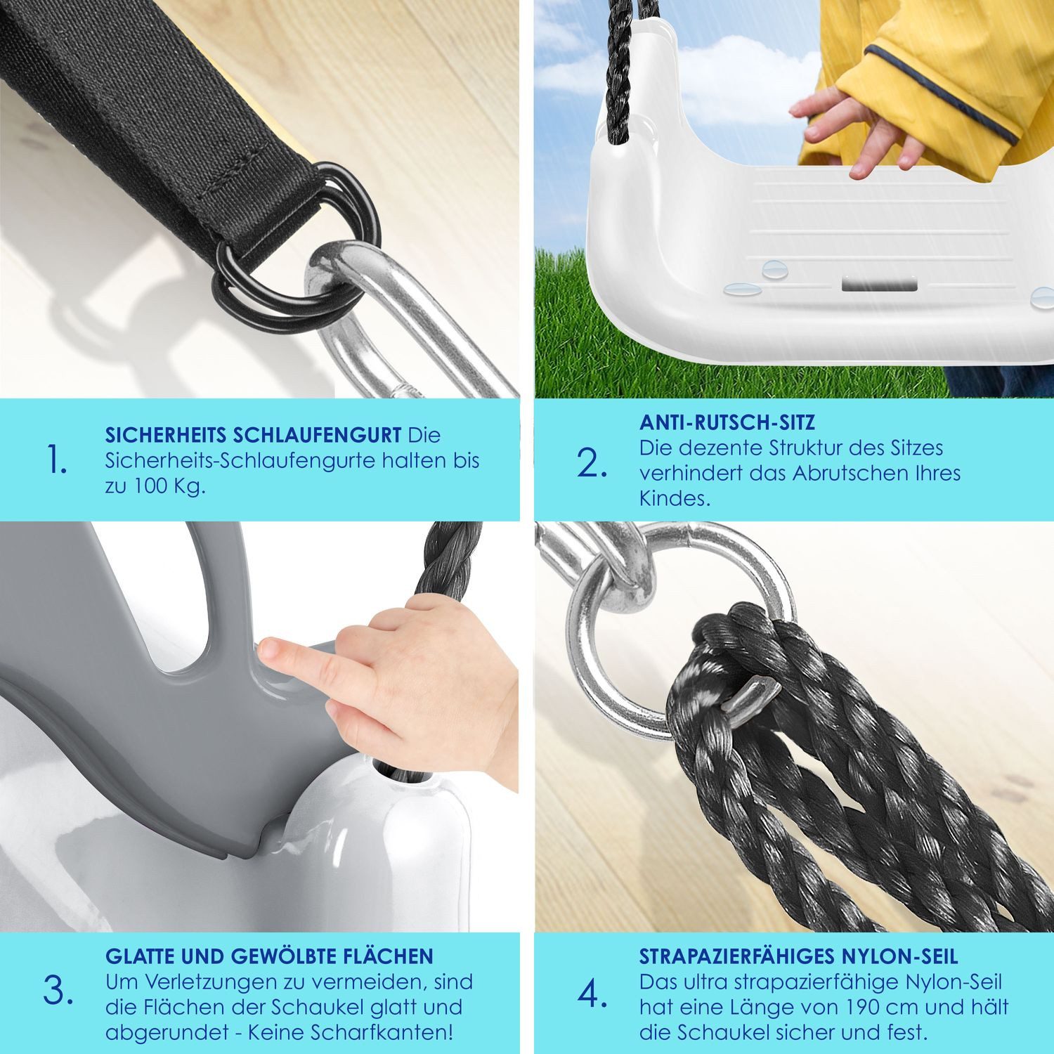 KIDIZ Einzelschaukel, Babyschaukel Kinderschaukel in Babysitz verstellbar