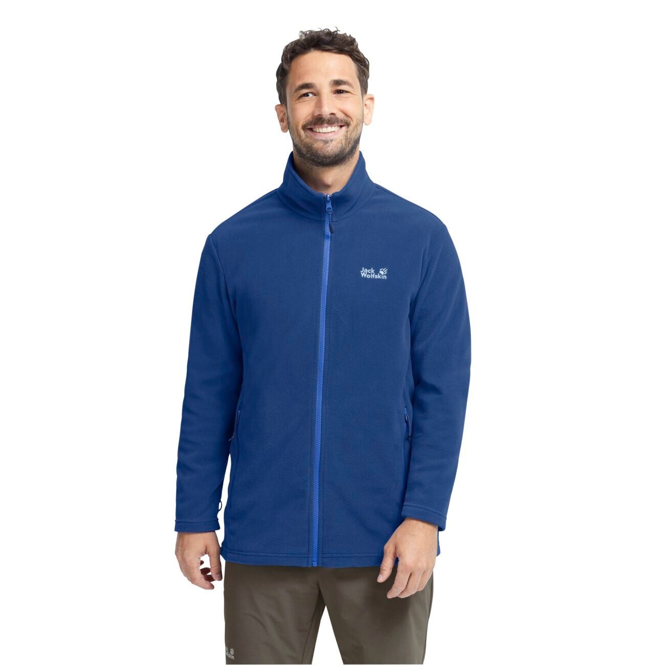 Jack Wolfskin Fleecejacke Taunus 100 Full Zip (leicht, atmungsaktiv) orchidblau Herren