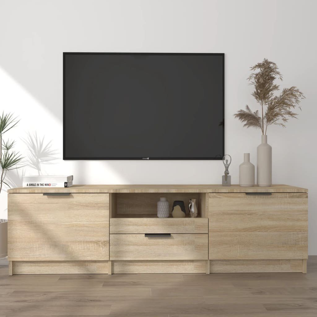 furnicato TV-Schrank Sonoma-Eiche 140x35x40 cm Holzwerkstoff