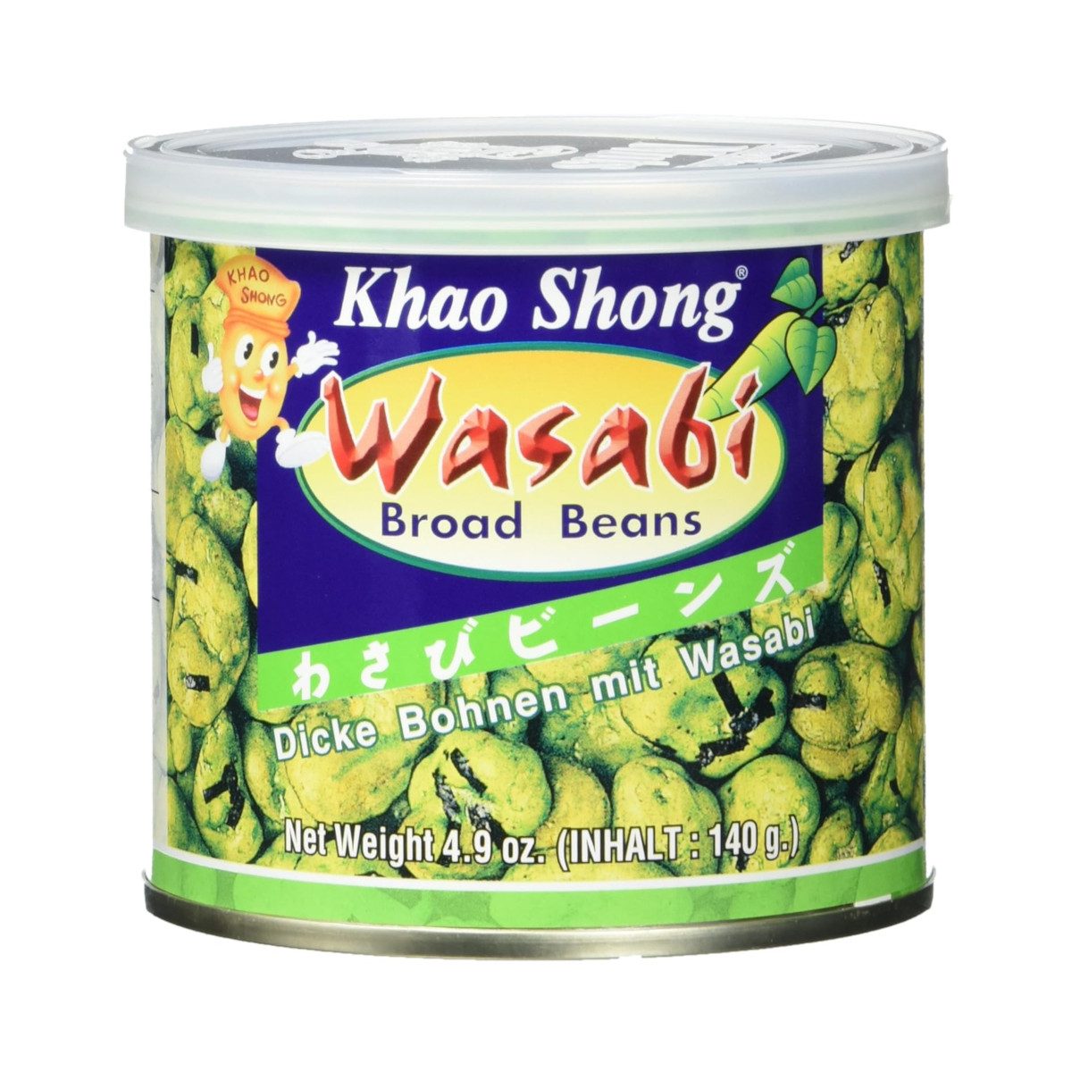 Khao Shong Knabberei, Khao Shong Dicke Bohnen mit scharfem Wasabi Knabberspezialitäten 140g