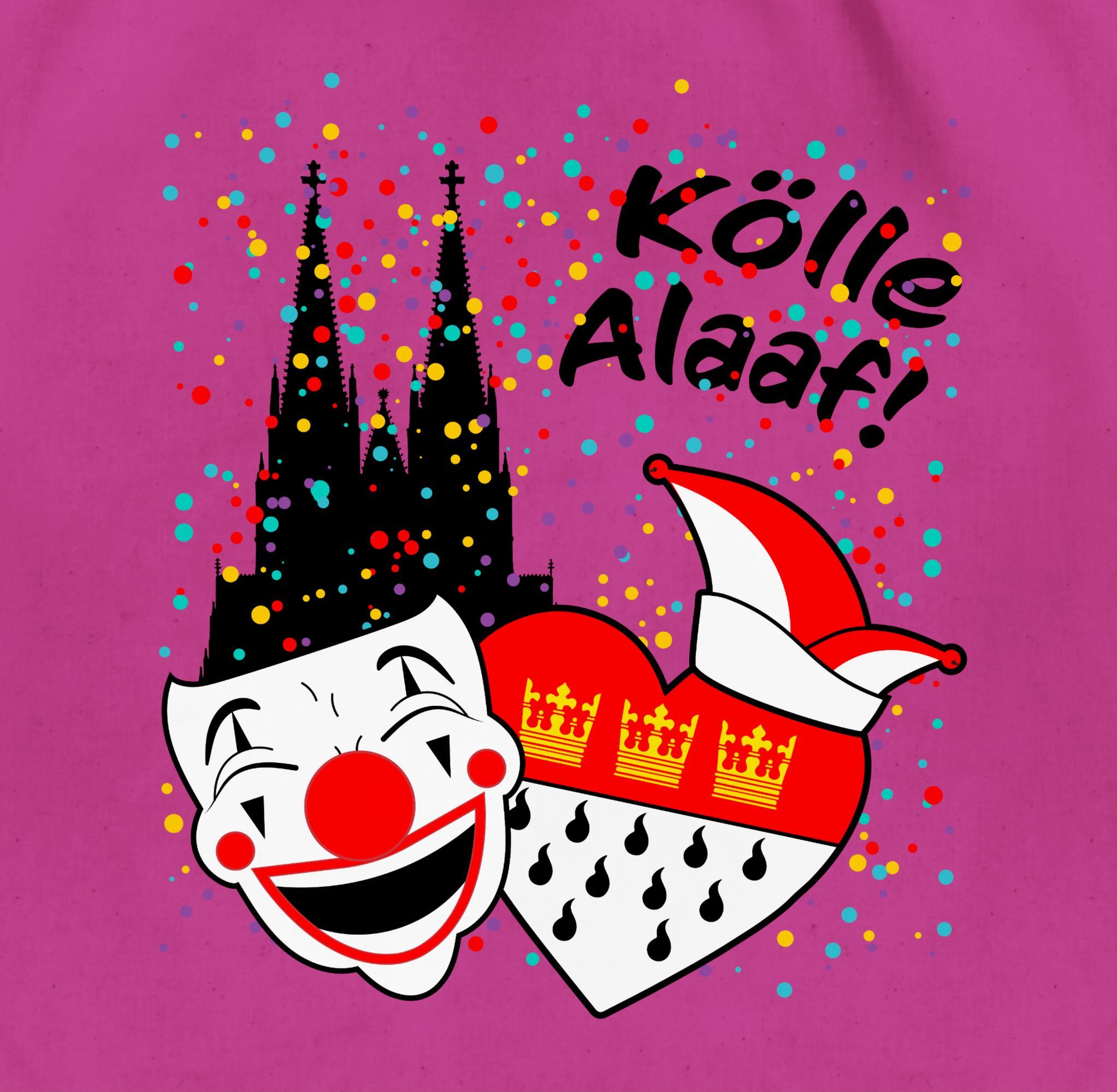 Shirtracer Turnbeutel Kölle Alaaf Kostüm Köln Karneval Wappen I Jeck Rut Wiees I Narren I Kö, Karneval & Fasching