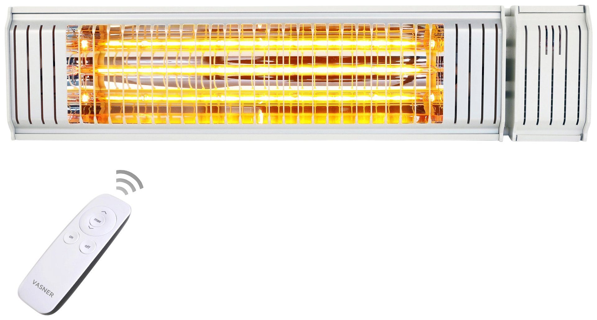 Vasner Terrassenstrahler Bluetooth, weiß, Appino 20, 2000 W, Wand / Decke mit Appsteuerung