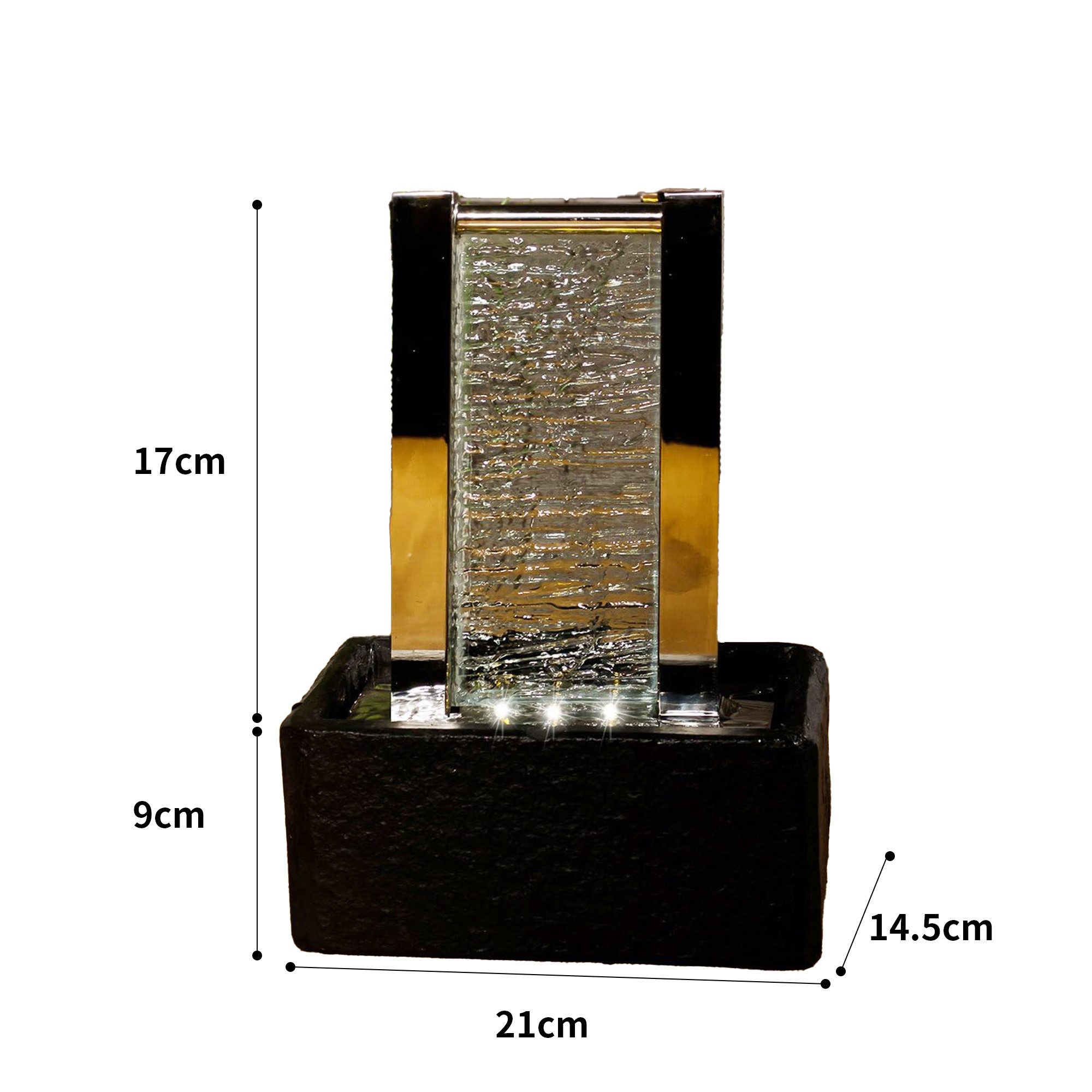 Köhko Zimmerbrunnen "Cha Cha" 25001 Dekobrunnen Tischbrunnen mit LED-Beleuc günstig online kaufen