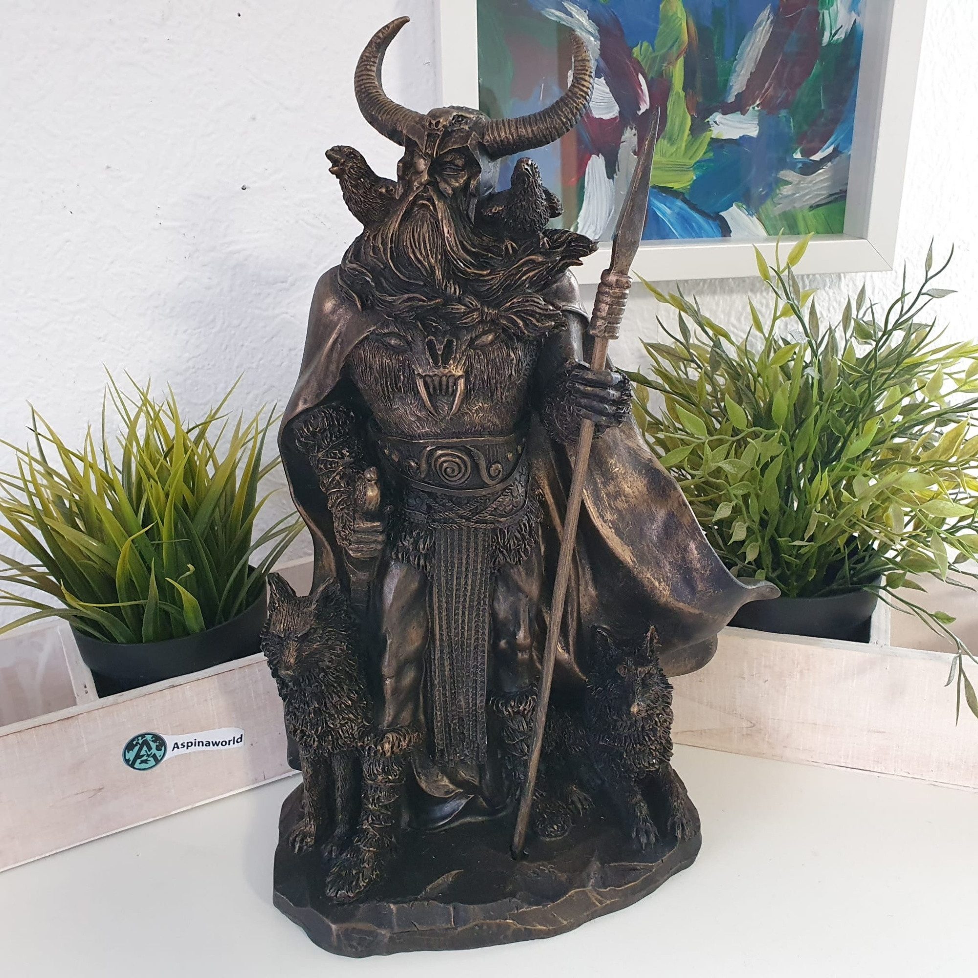 Aspinaworld Dekofigur Odin Figur mit Speer günstig online kaufen
