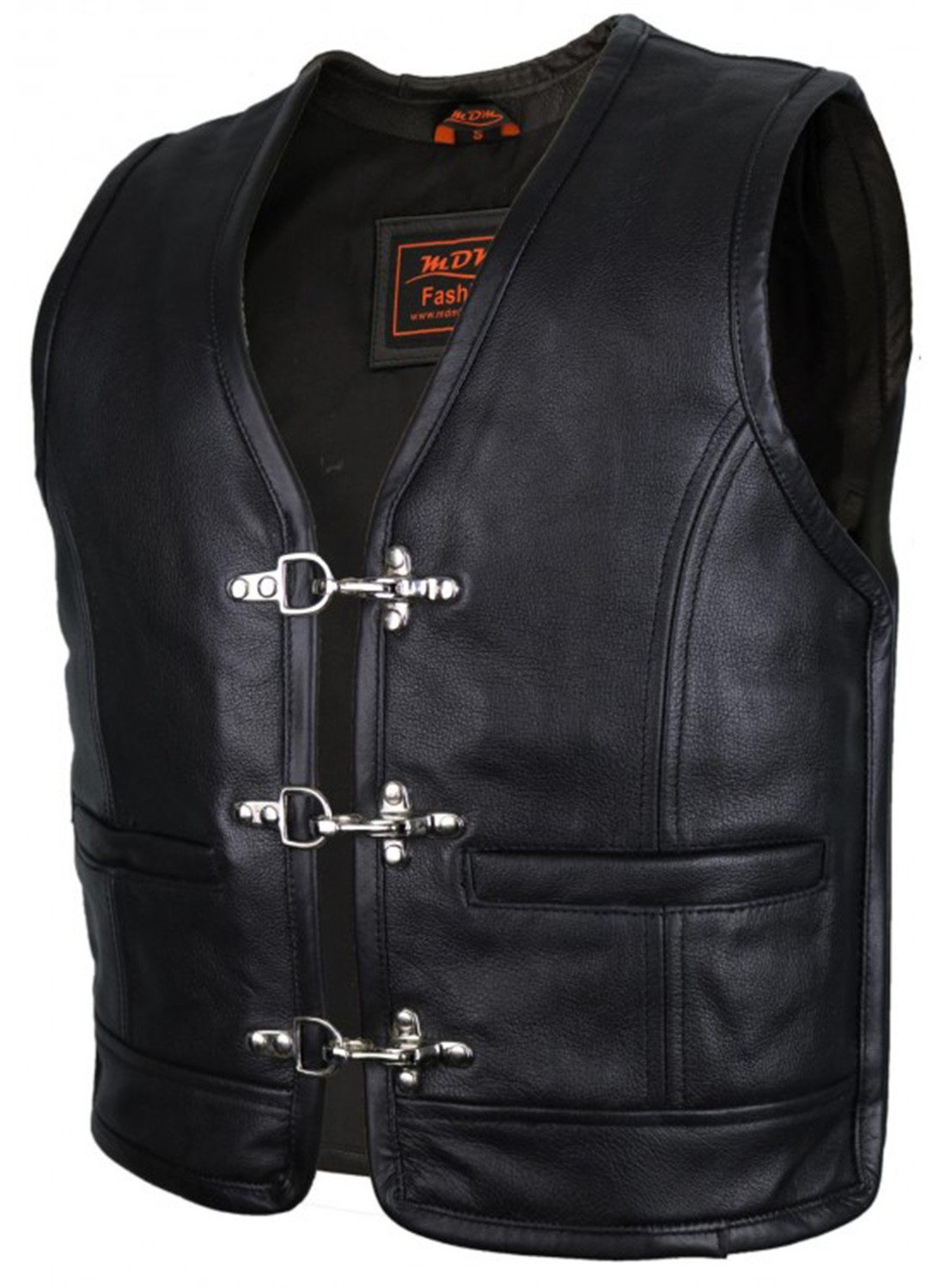 MDM Lederweste Herren Biker Lederweste Kutte, günstig online kaufen