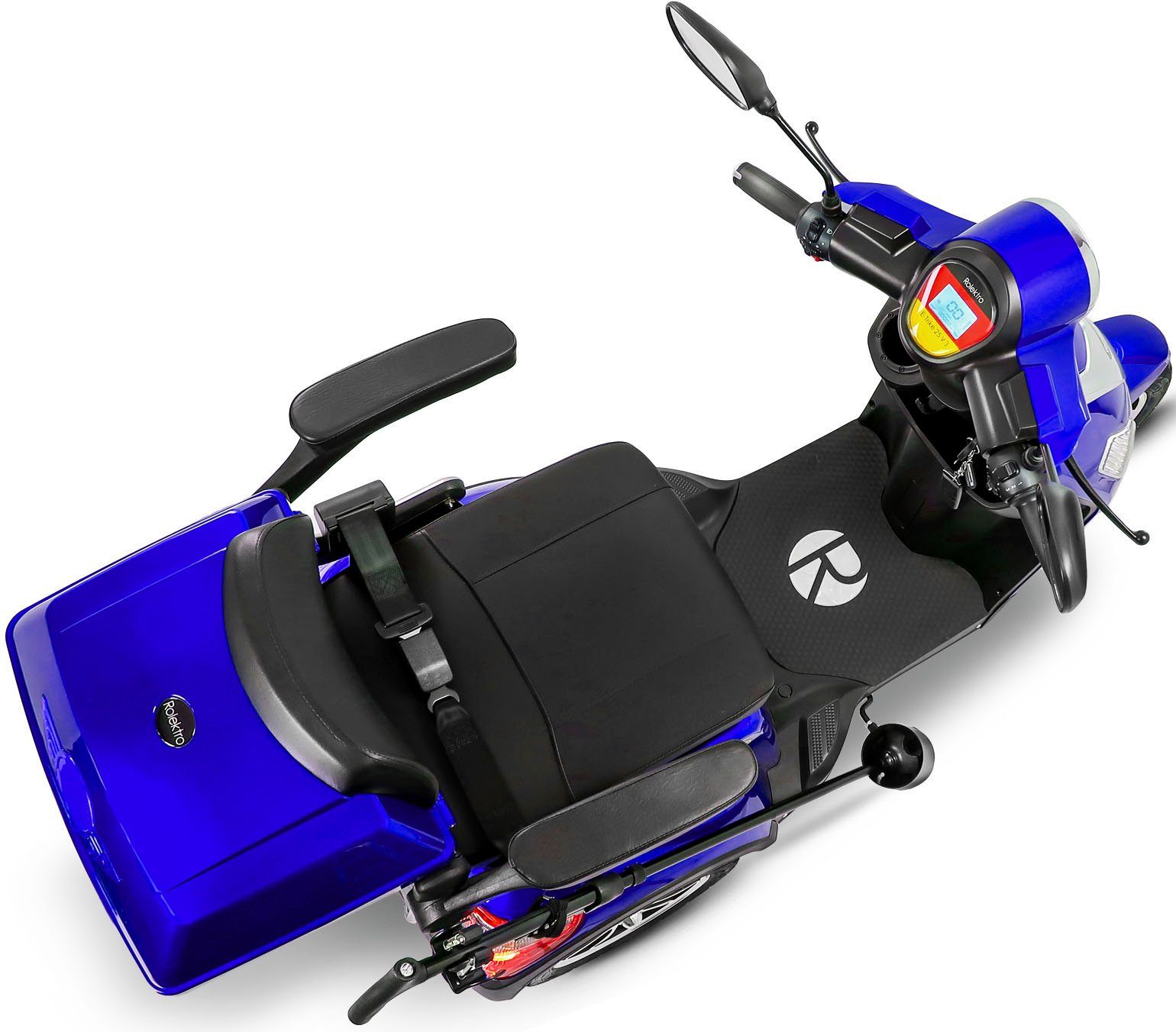 blau Elektromobil Rolektro (mit Topcase) 25 25 V.3, E-Trike W, Akku, Lithium 1000 Rolektro km/h,