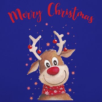 Shirtracer Kochschürze Merry Christmas Rentier, (1-tlg), Kinder Weihnachtsschürze