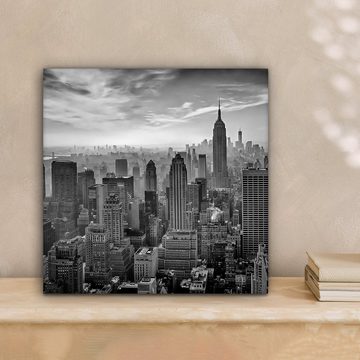 OneMillionCanvasses® Leinwandbild Architektur - Schwarz und weiß - Stadt - Skyline - New York, (1 St), Leinwand Bilder für Wohnzimmer Schlafzimmer, 20x20 cm