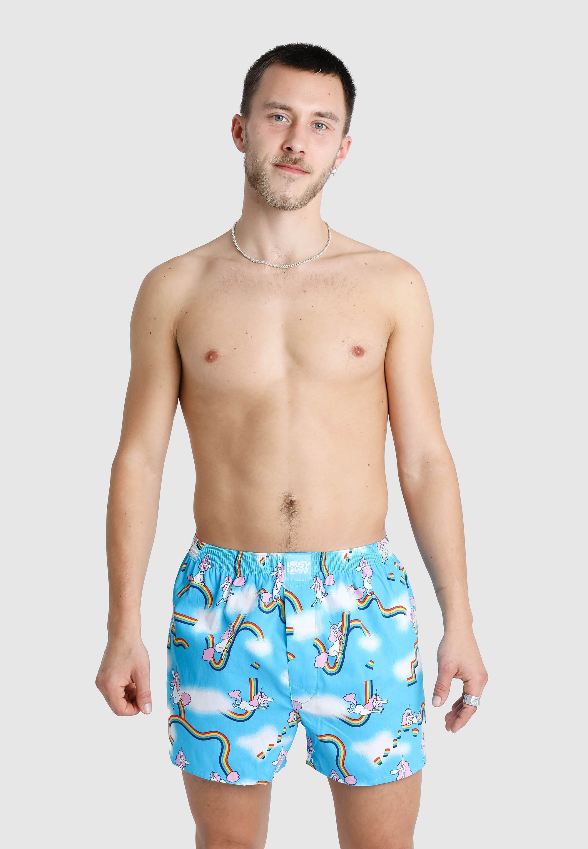 Lousy Livin Boxershorts Sky Gym & Dolphin 2 Pack mit buntem Allover-Print