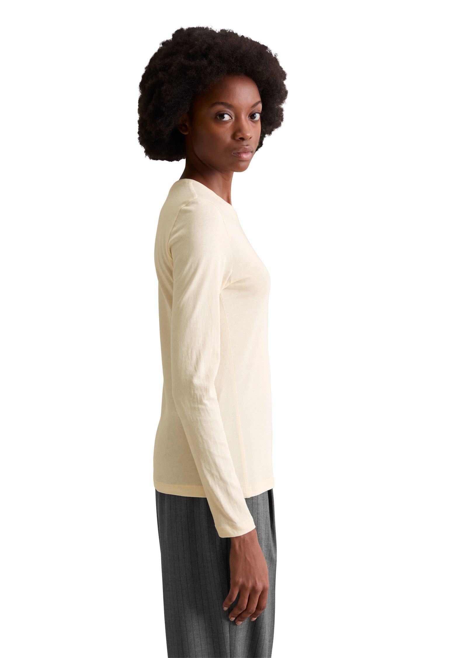 Marc O'Polo DENIM Langarmshirt aus softem Bio-Baumwoll-Mix günstig online kaufen