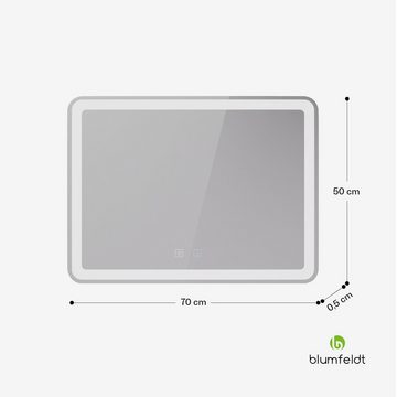 blumfeldt Spiegel Caledonian LED-Badspiegel, LED-Badspiegel Badezimmerspiegel 3 Farben dimmbar