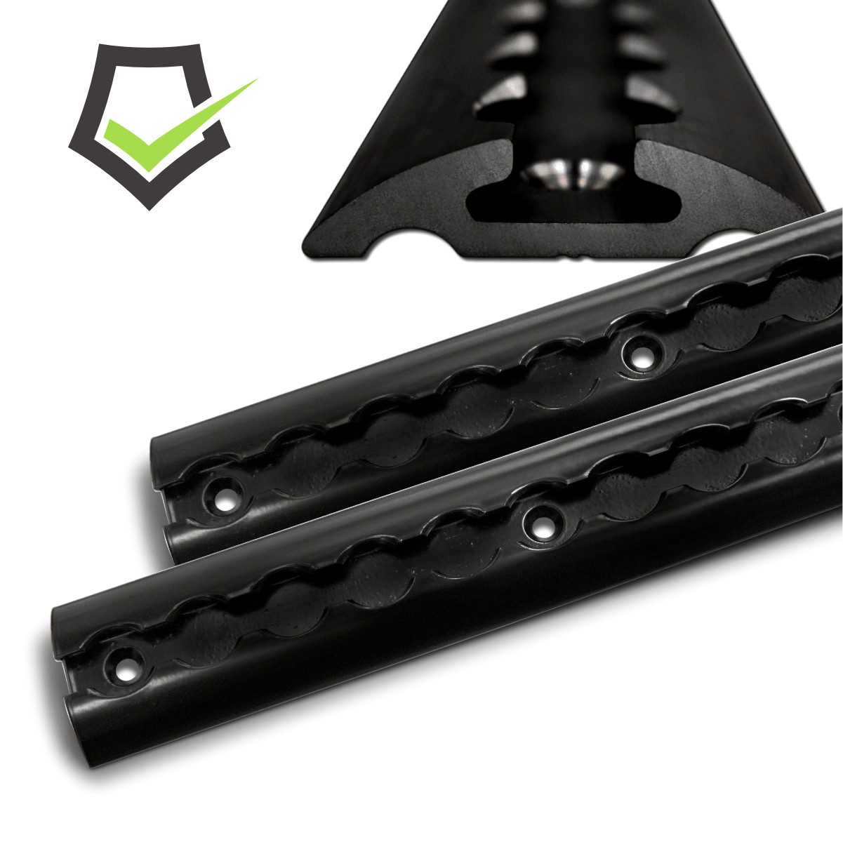 LABT Spanngurt Airlineschiene 2x 2 Meter halbrund schwarz, TÜV zertifiziert (2-St)