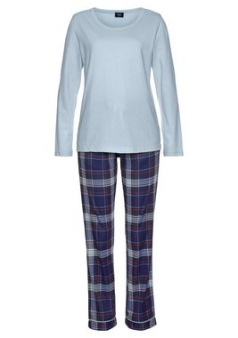 H.I.S Pyjama (2 tlg) mit karierter Schlafhose