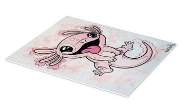 Posterlounge Forex-Bild A.DOUBLE.U, Axolotl, Jungenzimmer Kindermotive