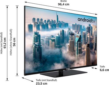 Telefunken D43V950M2CWH LED-Fernseher (108 cm/43 Zoll, 4K Ultra HD, Smart-TV, Android-TV, Dolby Atmos, Google Assistent, USB-Recording)