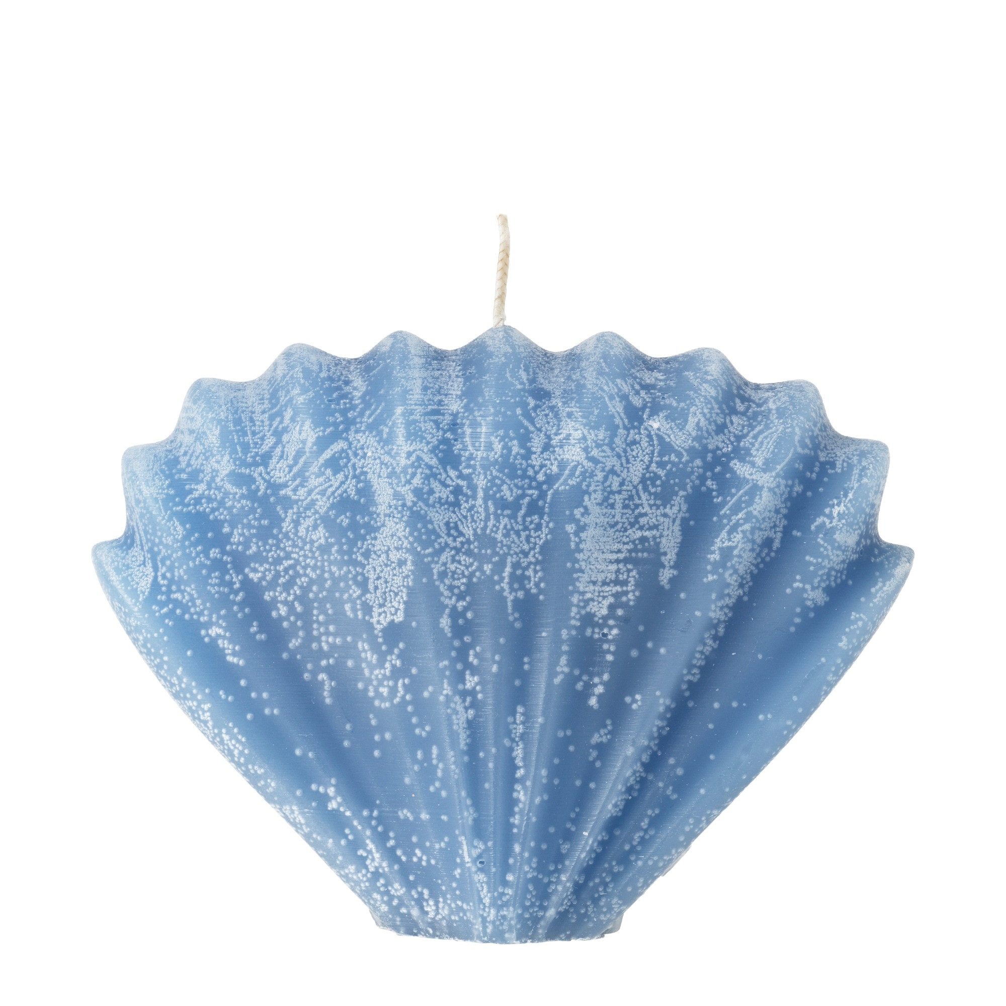 Broste Copenhagen Formkerze Broste Copenhagen Seashell Muschel Skulptur-Kerze Baja Blue