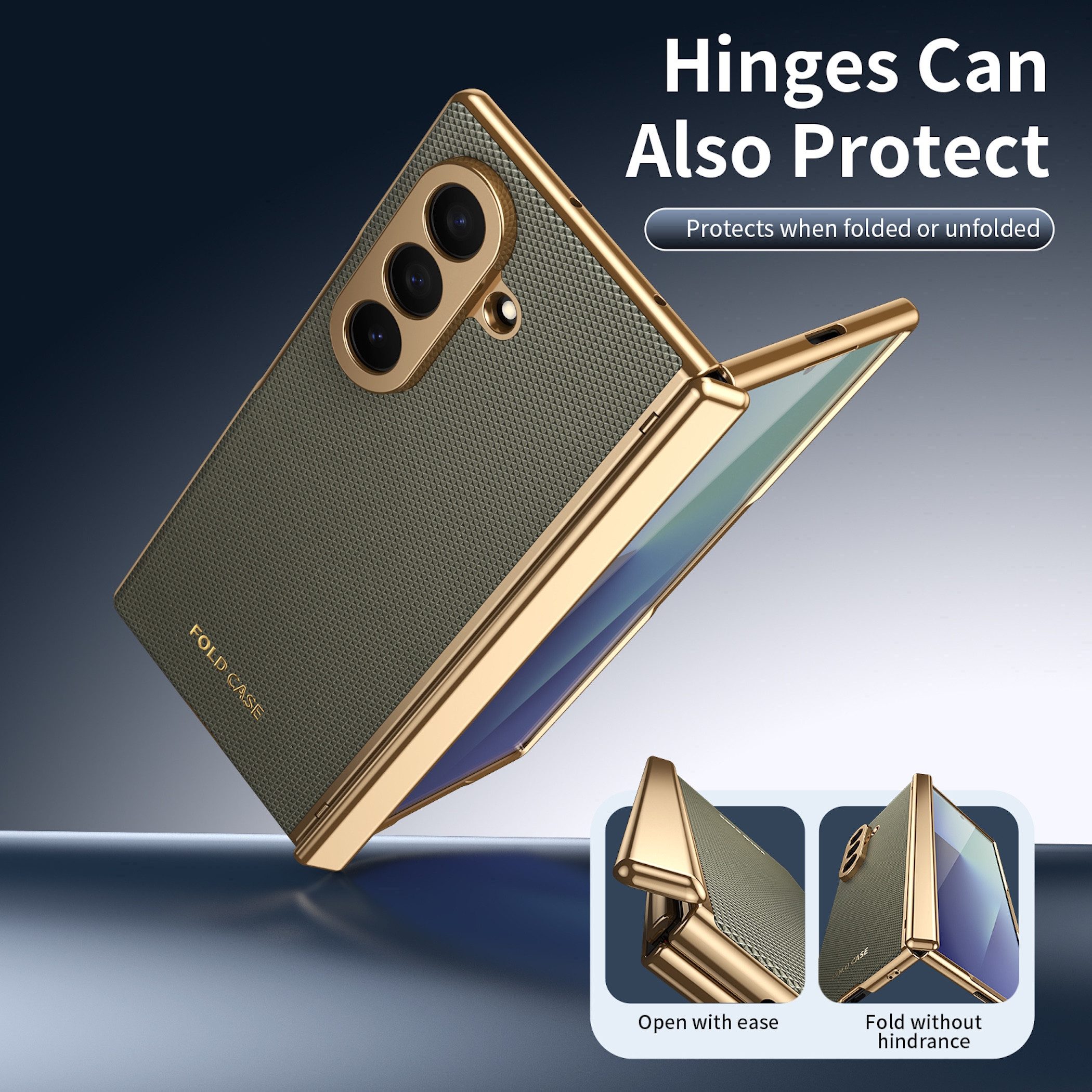 Wigento Handyhülle Klapphülle + H9 Display Glas Samsung Galaxy Z Fold8 Ultra 5G Grau 8,00 Zoll und 6,50 Zoll, Kamera Lisen Schutz – Bild 3 von 5