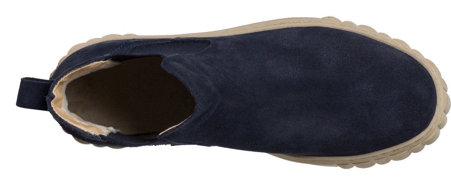 Tamaris praktischer Chelseaboots navy Anziehlasche mit