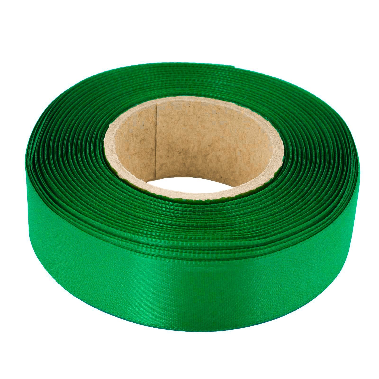 maDDma Geschenkband 20m Satinband beidseitig 24mm, Dekoband Geschenkband, smaragdgrün