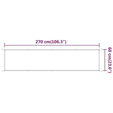 vidaXL Balkonsichtschutz Senkrechtmarkise Weiß 60x270 cm Oxford-Gewebe