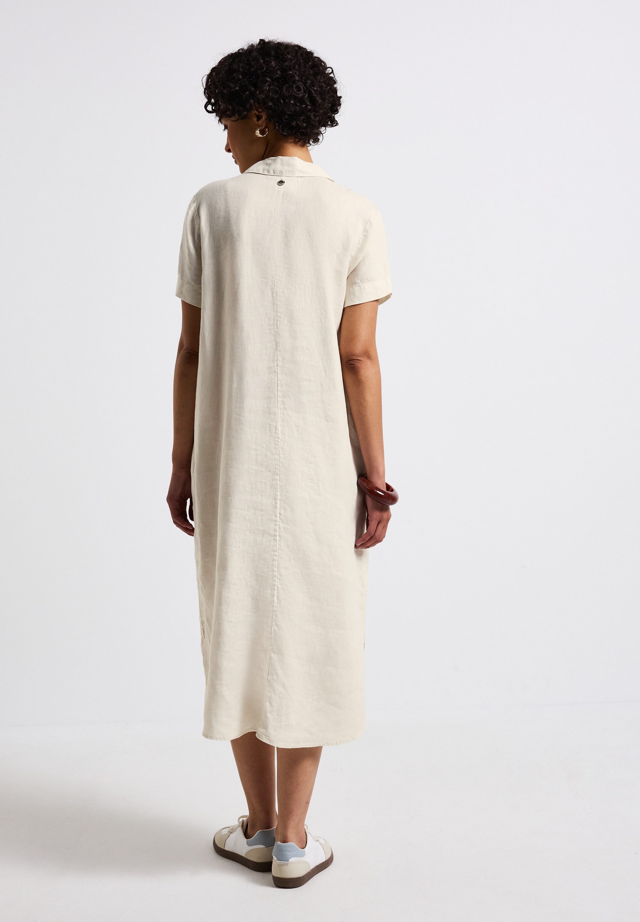 STREET ONE Midikleid aus Leinen und kurzarm günstig online kaufen