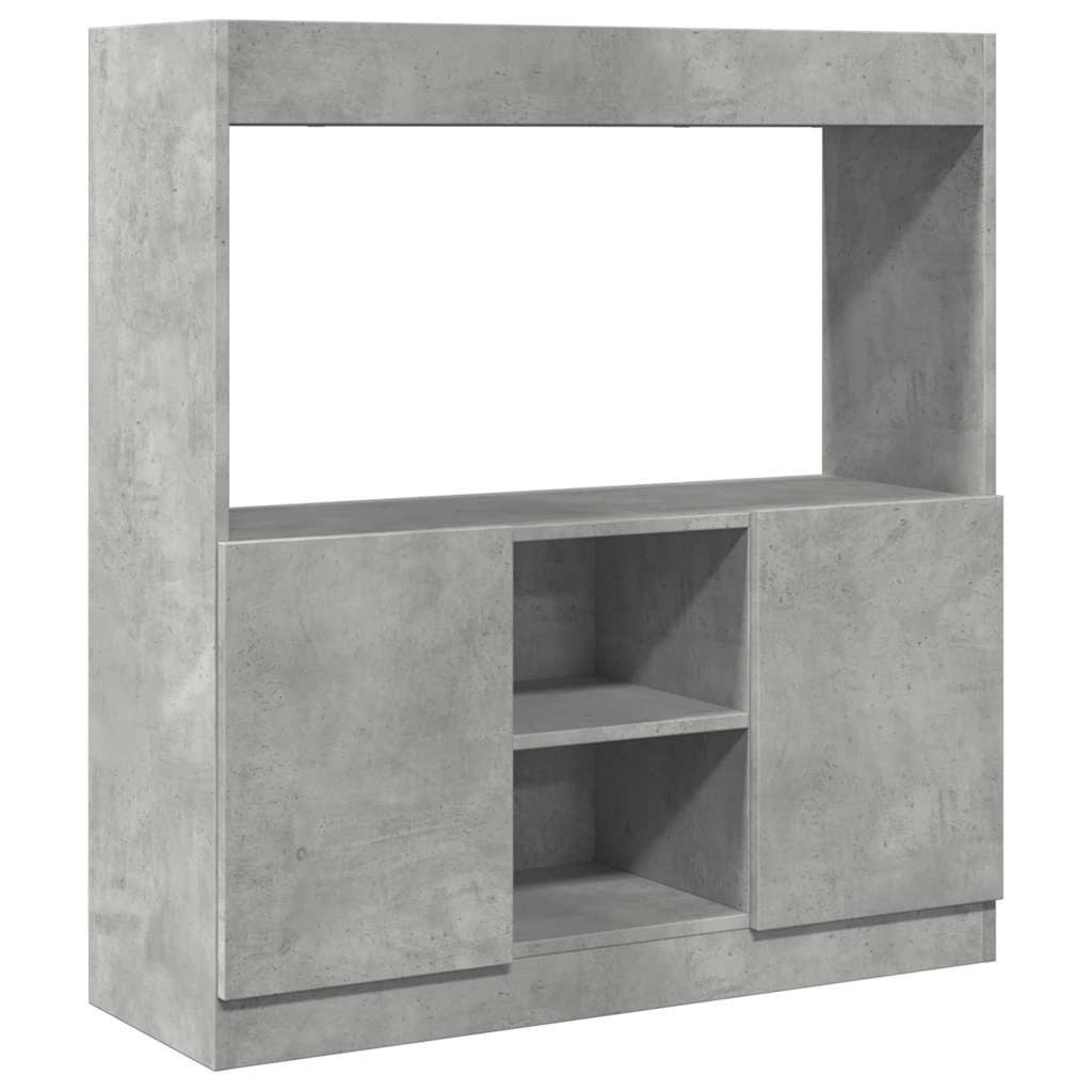 vidaXL Bücherregal Highboard Betongrau 92x33x100 cm günstig online kaufen