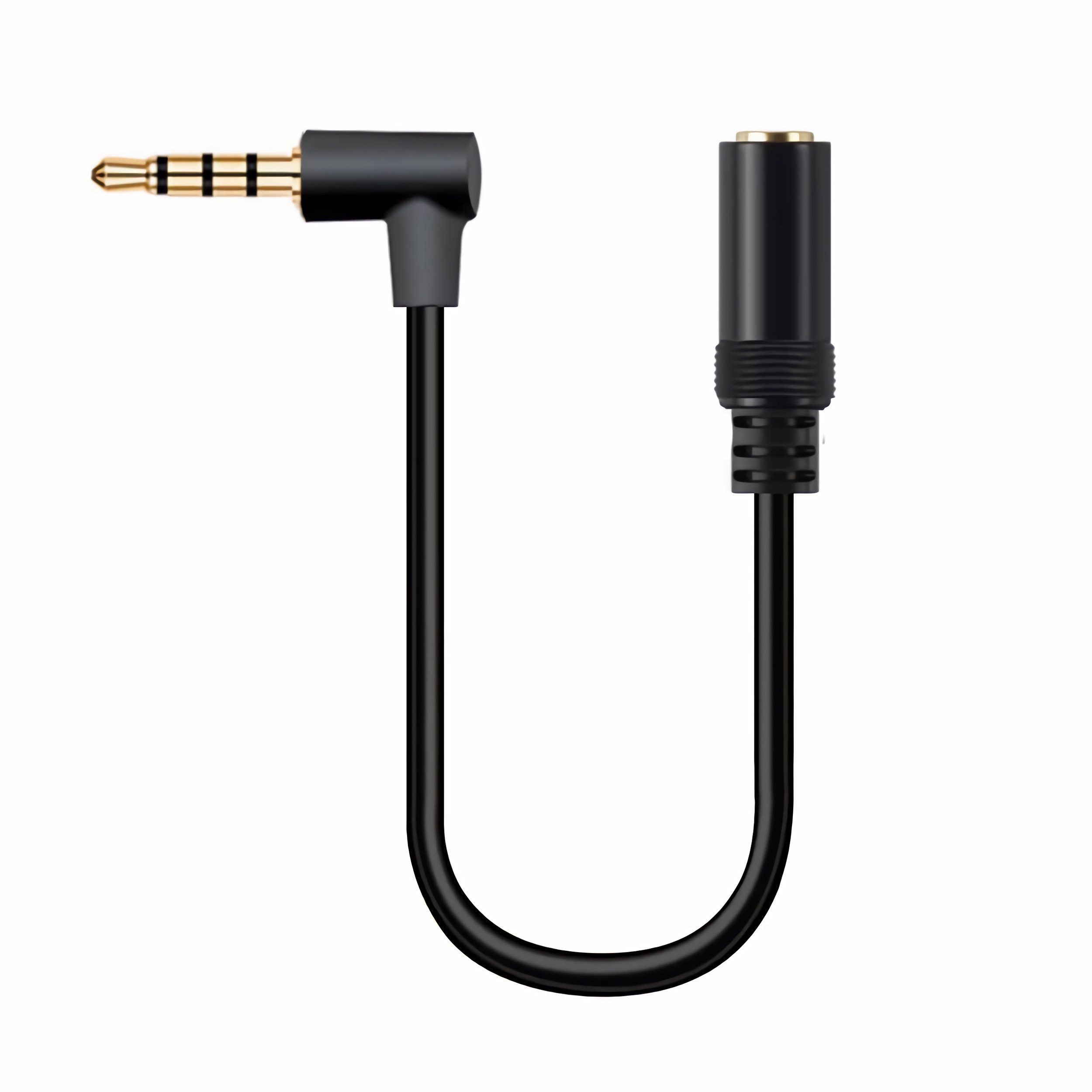Bolwins J44 30cm Audiokabel Verlängerungskabel 3,5mm Stecker zu 3,5m Buchse Audio-Kabel, 3,5 mm Klinkenstecker, 4-polig (TRRS), 3,5 mm Klinkenbuchse, 4-polig (TRRS) (30 cm), 3,5-mm-Audio-Verlängerungskabel