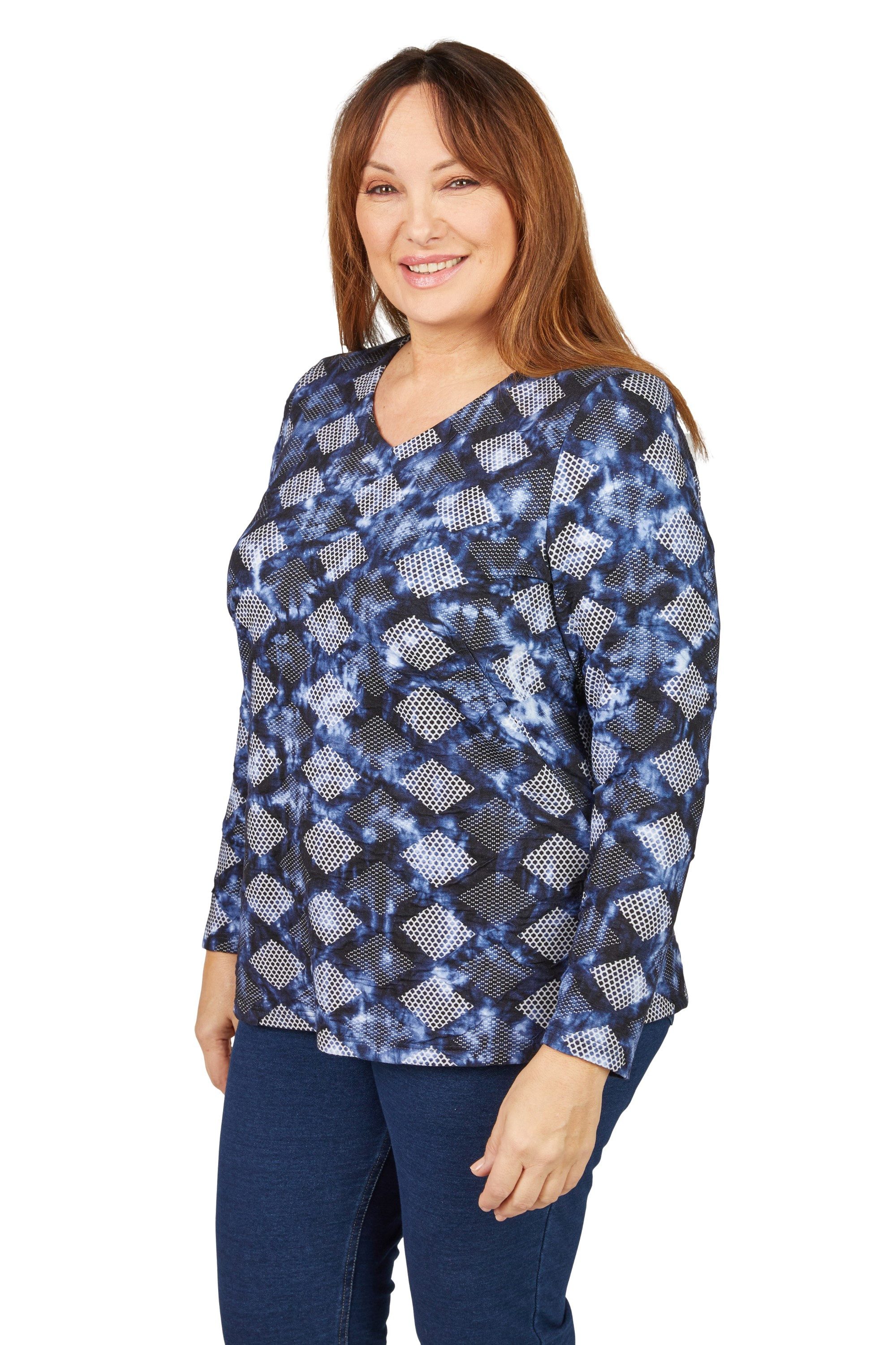 Mona Lisa Langarmshirt Große Größen A-Linien Shirt in angenehm weicher Qualität