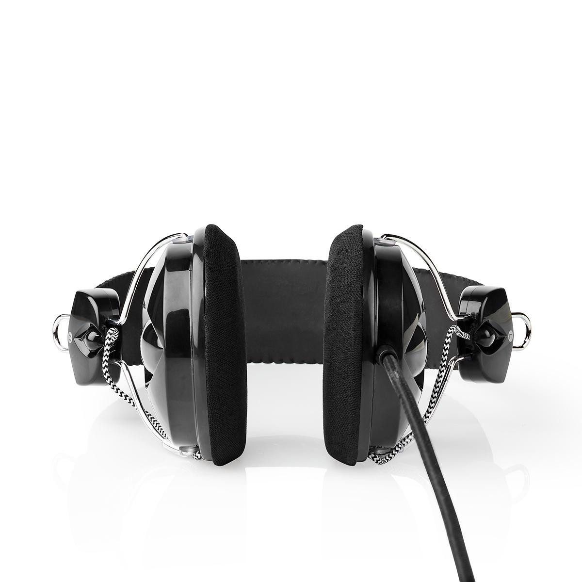 Nedis HPWD1104BK Over-Ear-Kopfhörer (Höhenverstellung, Klarer Klang, weiche Ohrpolster, verstellbar, geflochtenes Kabel) – Bild 3 von 5