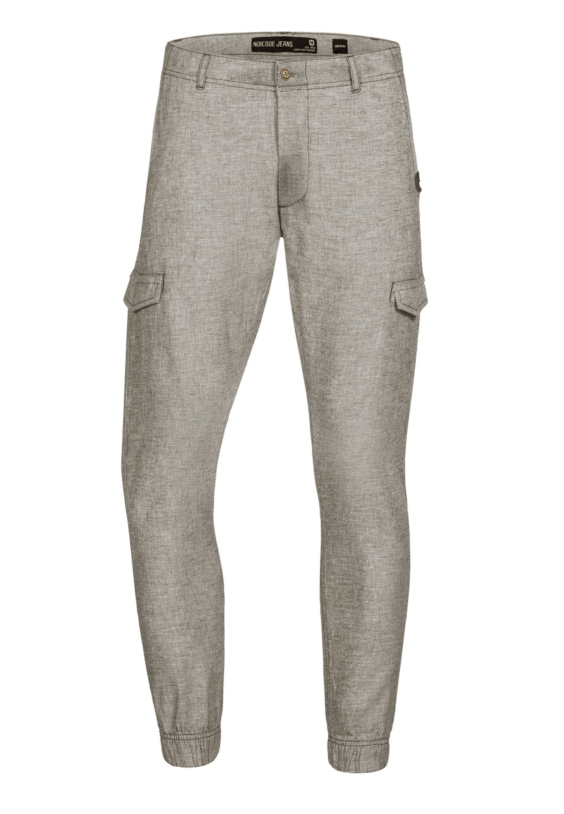 Indicode Leinenhose Herren Booth Sommerhose Leinen Herrenhose mit 6 Taschen günstig online kaufen